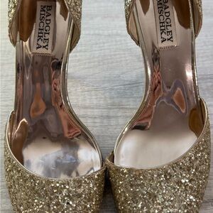 Badgley Mischka Sparkling Gold Women's Heels